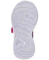 Skechers Toddler Girls Heart Lights - Lovin Reflection Light-Up Fastening Strap Casual Sneakers from Finish Line