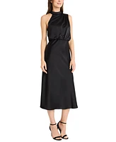 Maggy London Women's High-Neck Asymmetric-Shoulder Dress