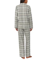 Lauren Ralph Women's 2-Pc. Long-Sleeve Notch-Collar Long Pants Pajama Set