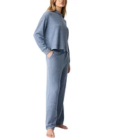 Gap GapBody Women's 2-Pc. Hooded Brushed Waffle Pajama Set