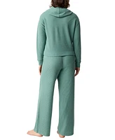 Gap GapBody Women's 2-Pc. Hooded Brushed Waffle Pajama Set