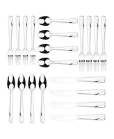 Ornative Rhoda Mirror 42 Piece Flatware Set with Wire Caddy, Service for 8