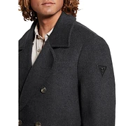 Guess Men's Peacoat with Removable Nylon Hooded Inset