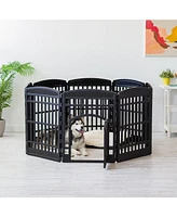 Iris Usa 34" Exercise 8-Panel Pet Playpen with Door, Dog Playpen, for Small, Medium, and Large Dogs, Keep Pets Secure, Easy Assemble, Fold It Down, Ea
