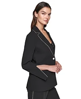 Karl Lagerfeld Paris Women's Rhinestone-Trim Blazer