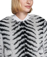 Karl Lagerfeld Paris Women's Faux-Fur Cropped Jacket