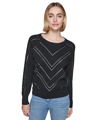 Karl Lagerfeld Paris Women's Embellished Sweater