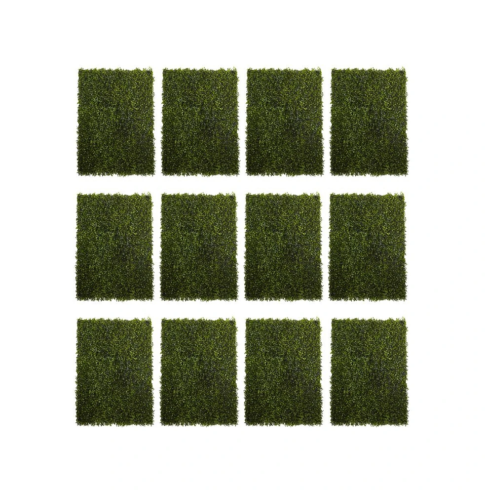 Slickblue Boxwood Mat for Versatile Green Wall Decor (Set of 12)