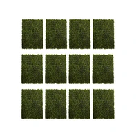 Slickblue Boxwood Mat for Versatile Green Wall Decor (Set of 12)