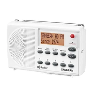 Sangean Sg-108 White/Gray Hd Radio Fm Stereo Am Pocket Radio