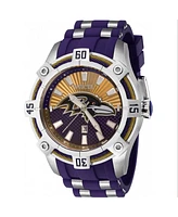 Invicta Men's 42067 Nfl Baltimore Ravens Quartz 3 Hand Brown, Purple Dial Watch