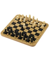 Pavillion Wooden Chess & Checkers Set Game