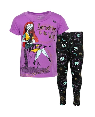 Nightmare Before Christmas Little Girls T-Shirt and Leggings Outfit Set