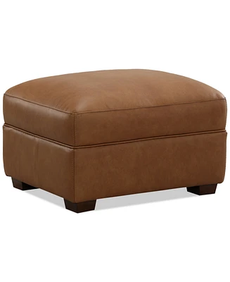 Korder Leather Ottoman, Created for Macy's