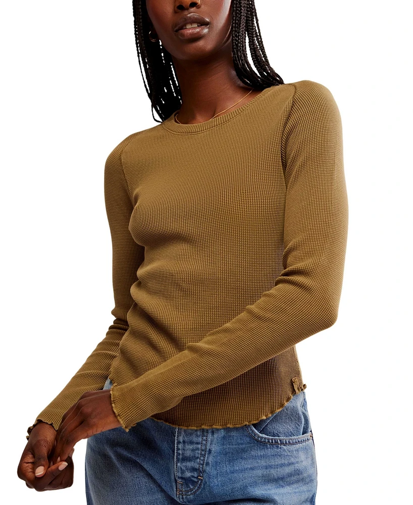Free People Women's Easy Does It Thermal Top