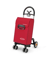 Skonyon Folding Shopping Cart Utility Hand Truck with Rolling Swivel Wheels