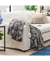 Chanasya Premium Wolf Faux Fur Throw Blanket - Soft, Fuzzy Sherpa & Minky For Bed or Couch 108" x 86” (King Size)