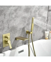 Boyel Living Single-Handle Wall Mount Roman Tub Faucet with Hand Shower