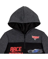 Disney Boys Pixar Cars Lightning McQueen Fleece Half Zip Pullover Hoodie to