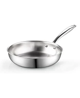 Cook N Home -inch Tri-Ply All Clad 18/10 Stainless Steel Skillet Frying Pan,Dishwasher Safe