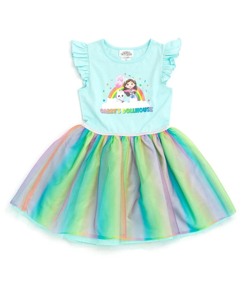 Dreamworks Gabby's Dollhouse Toddler Girls Gabby Pandy Paws Tulle Dress to