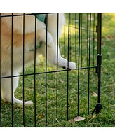 Iris Usa 24" Exercise 8 Panel Wire Metal Pet Playpen for Dog