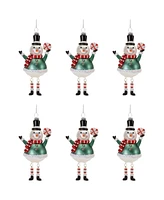 Slickblue Charming Snowman Ornaments for Joyful Holiday Decorating (Set of 6)