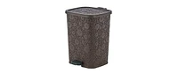 Superio Mini 1.5 Gallon Step On Trash Can with Lid Lace Design