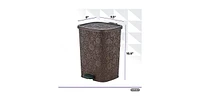 Superio Mini 1.5 Gallon Step On Trash Can with Lid Lace Design