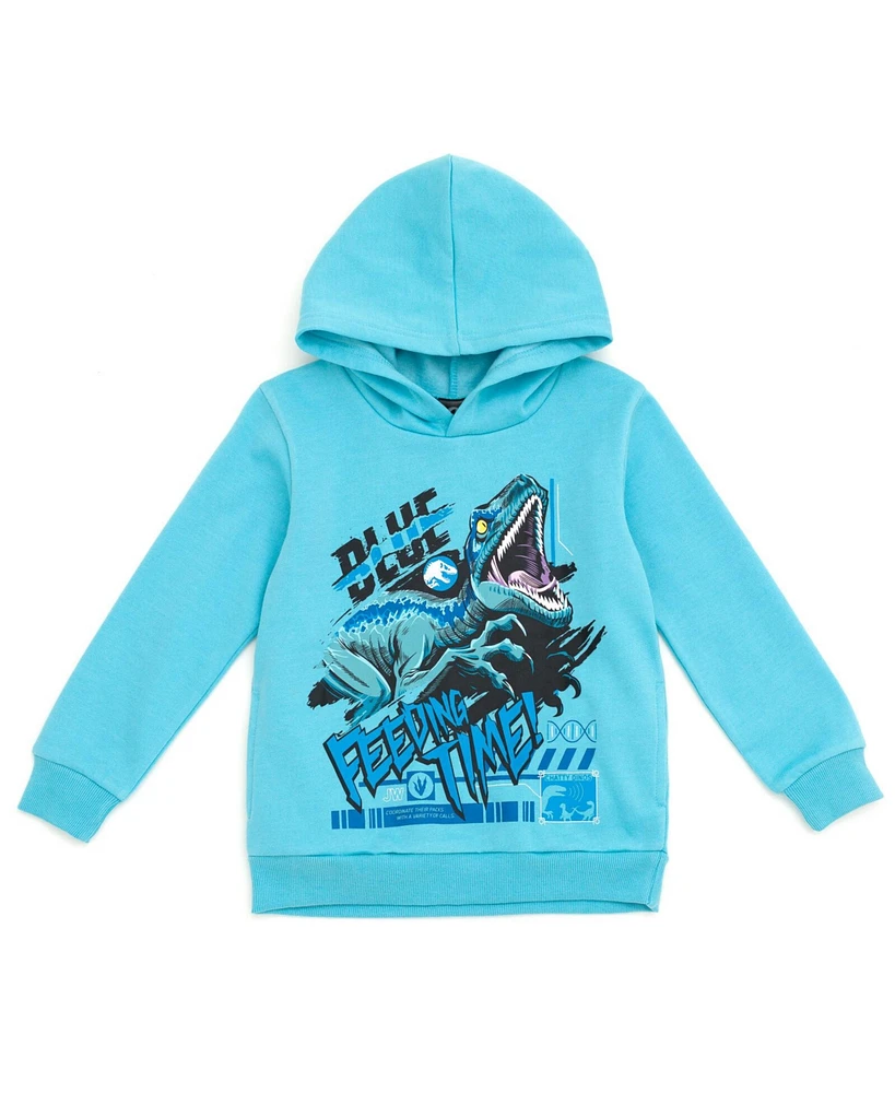 Jurassic Park Boys World Dinosaur T-Rex Fleece Pullover Hoodie
