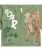 Jurassic World Boys Dinosaur T-Rex Fleece Zip Up Hoodie to