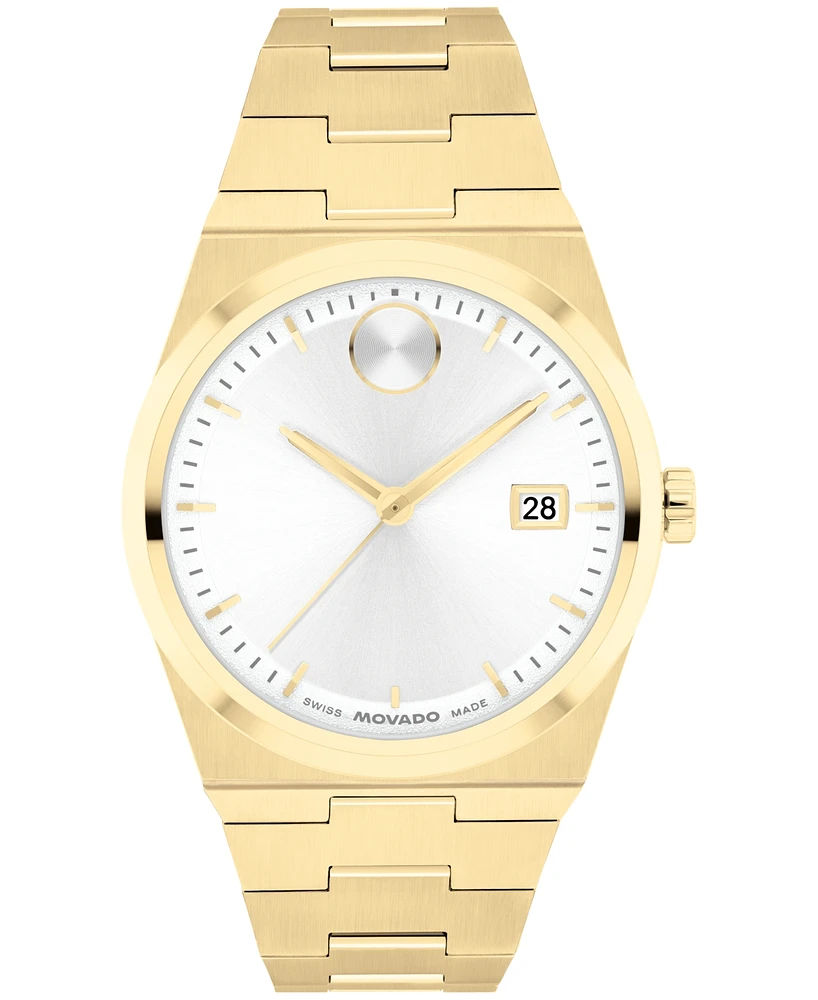 Movado Women's Bold Quest Swiss Quartz Ionic Plated Light Gold Steel Watch 35mm - Gold