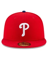 New Era Men's Red Philadelphia Phillies National Baseball Hall of Fame 59FIFTY Fitted Hat