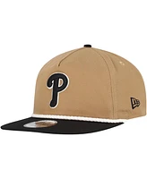 New Era Men's Khaki/Black Philadelphia Phillies Golfer Snapback Hat