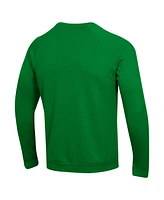 Under Armour Men's Green Notre Dame Fighting Irish 2024/25 Sideline Wordmark Rival Raglan Pullover Sweatshirt