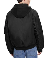 Guess Men's John Bomber Jacket with Removable Hooded Inset