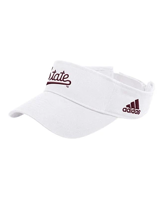 Adidas Men's White Mississippi State Bulldogs Locker Room Team Adjustable Visor