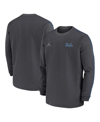 Jordan Men's Anthracite Ucla Bruins 2024 Sideline Coaches Long Sleeve Top