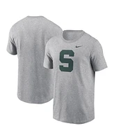 Nike Men's Heather Gray Michigan State Spartans Primetime Evergreen Alternate Logo T-Shirt