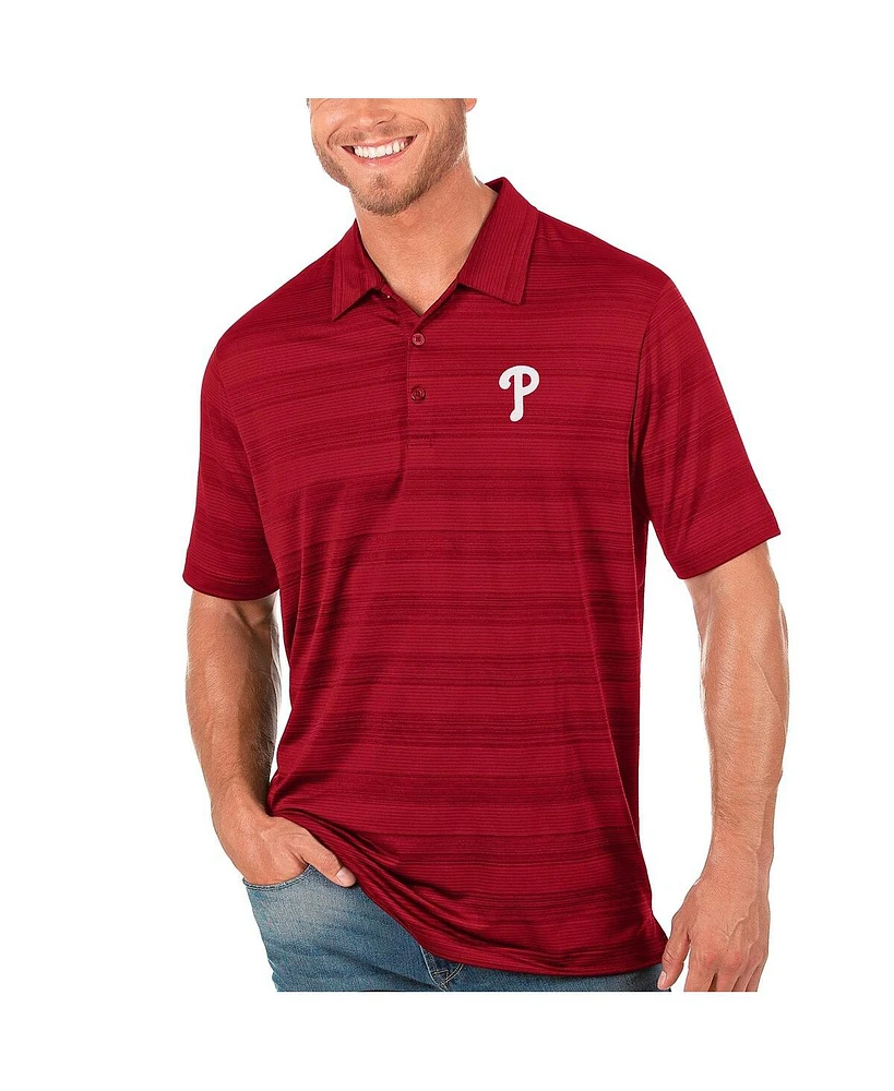 Antigua Men's Red Philadelphia Phillies Compass Polo