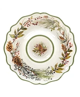 Certified International Winters Forest 2-Pc. Melamine Appetizer Set