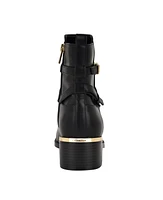 Calvin Klein Women's Jasen Block Heel Almond Toe Dress Booties