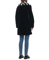 Jones New York Women's Faux-Fur Shawl-Collar Coat