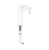 Yescom Aquaterior Home Bathroom Faucet Tall Cold & Hot Water f/ Above Counter Vessel Sink Nickel