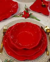 Certified International Perlette Red Melamine 12 Pc. Dinnerware Set, Service for 4