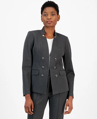 Tahari Asl Women's Ponte Faux Double-Breasted Jacket