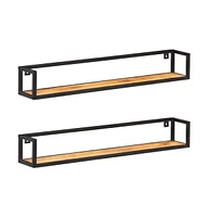 vidaXL Wall Shelves 2 pcs 47.2" Solid Acacia Wood