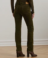 Lauren Ralph Petite Stretch Corduroy Mid-Rise Straight Pants