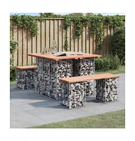 vidaXL Patio Bench Gabion Design 39.4"x40.2"x28.3" Solid Wood Douglas