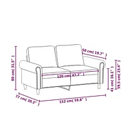 vidaXL 2-Seater Sofa Dark Green 47.2" Velvet